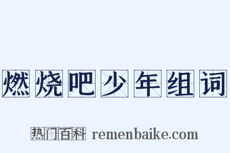 燃烧吧少年组词是什么意思的图片